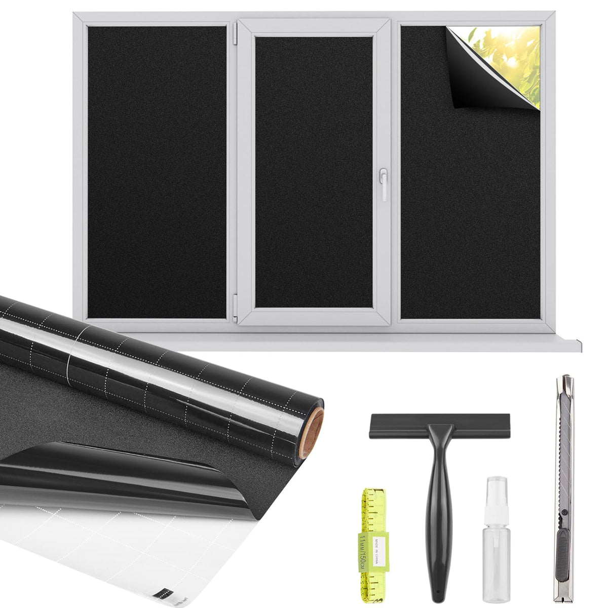 Kromapolis blackout window film provides total light blocking for daytime sleepers