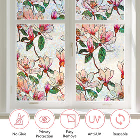 Kromapolis daytime privacy film obscures outside views while letting in light.