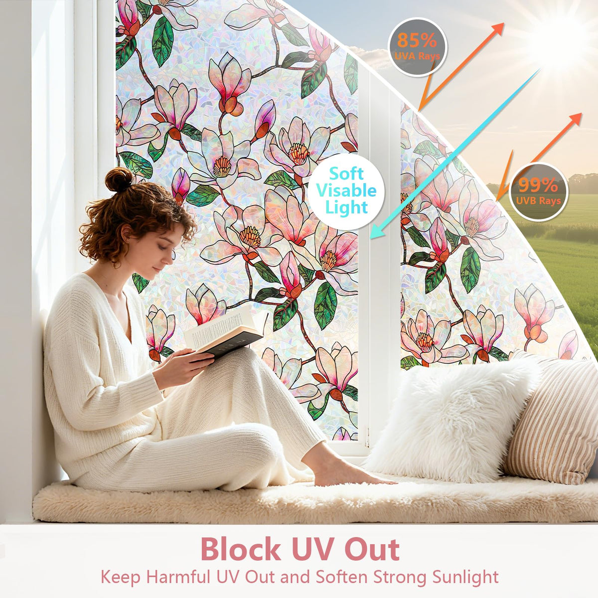 Kromapolis UV blocking window tint protects furnishings from sun.