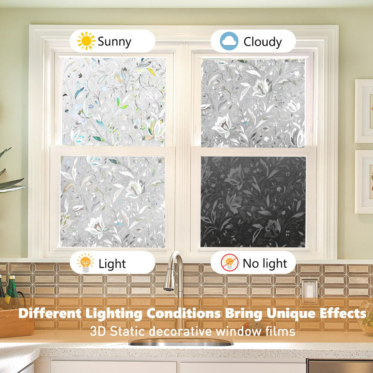 Kromapolis decorative privacy film suitable for living rooms and offices.