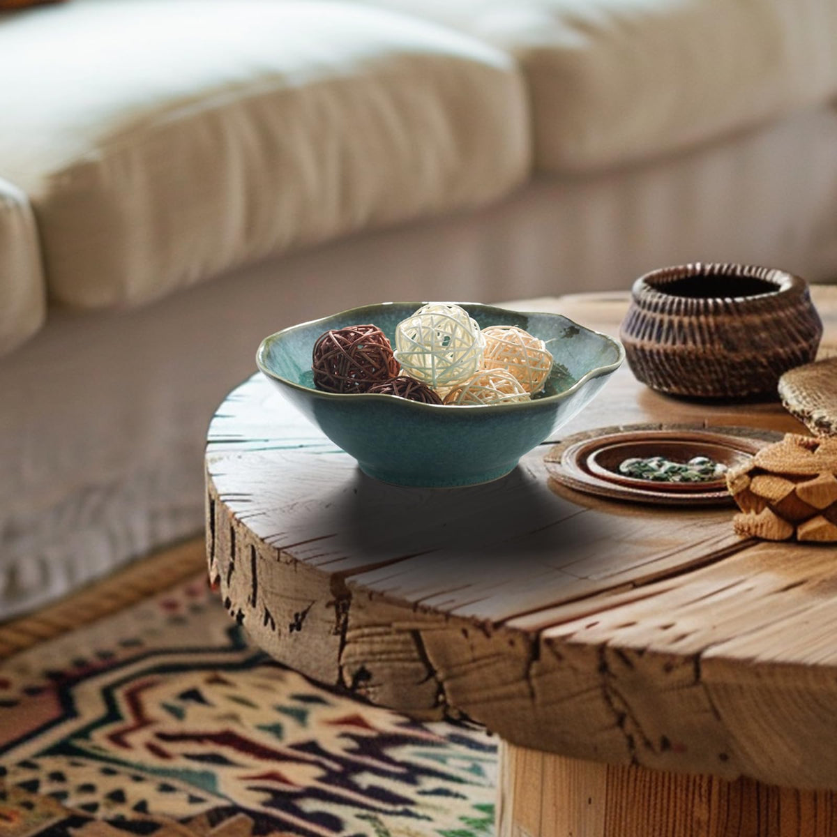 KROUJITY fruit display bowl organizes fruit while adding elegant color pops.