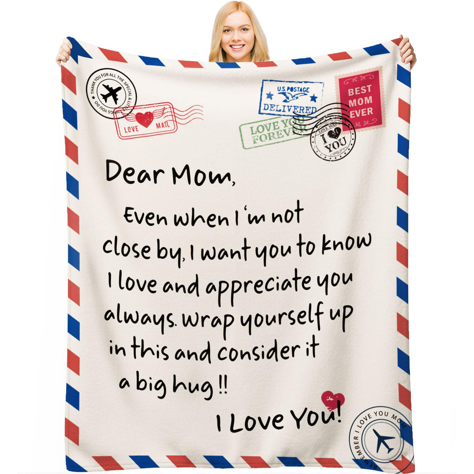 Krstartiz mom blanket in gift box packaging ready for gifting