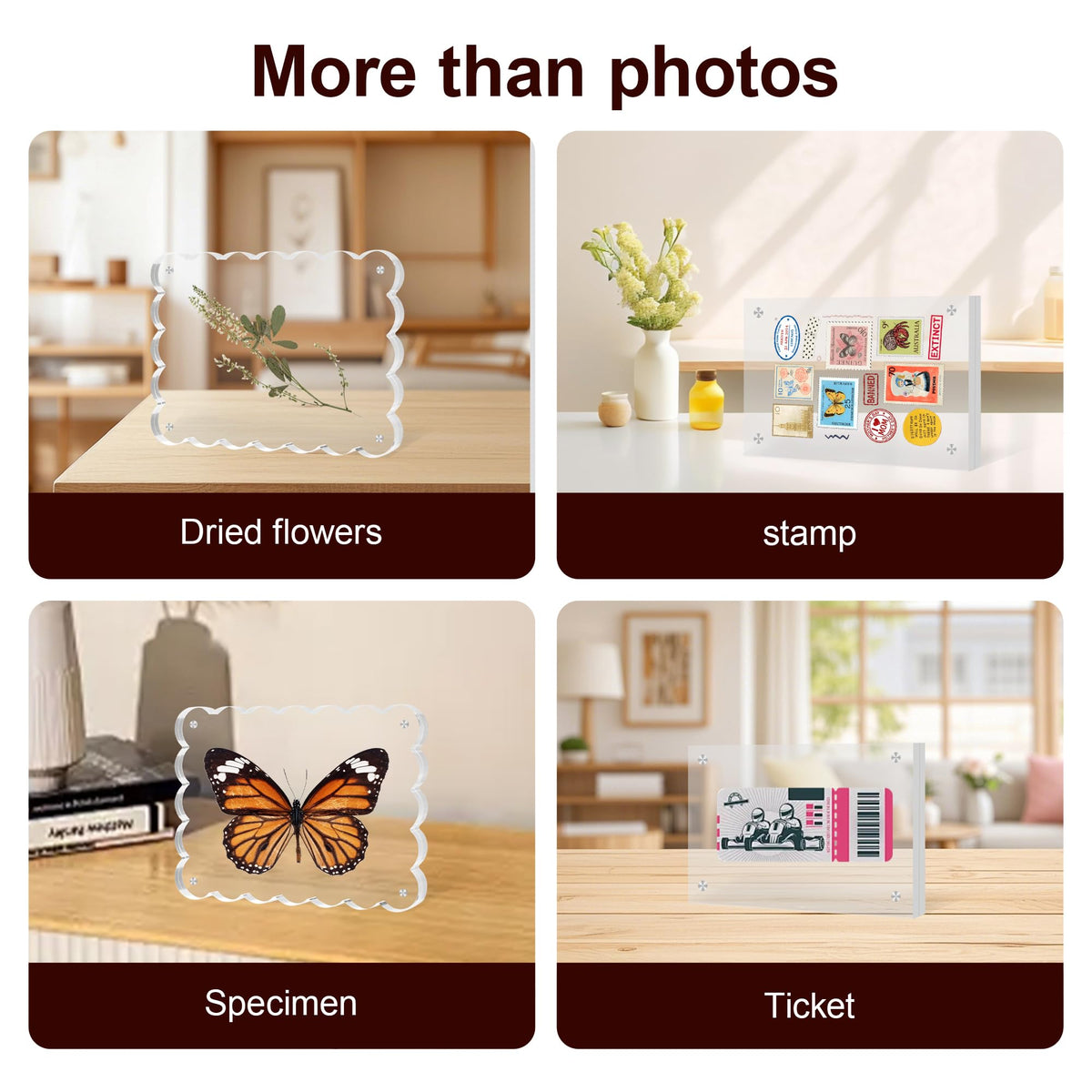 KRT clear acrylic with 0.7-inch thickness offers crystal-like transparency.