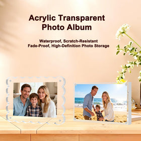 KRT double-sided frames display memories on both sides for cohesive décor.
