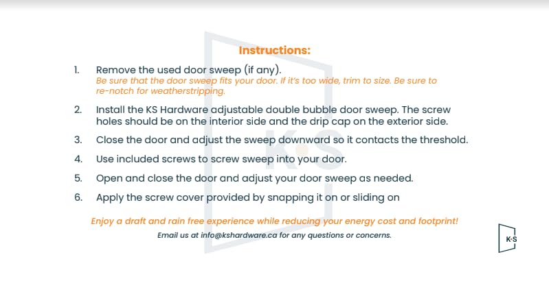 Draft reduction in action with door sweep at work