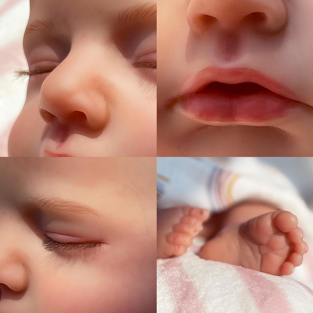 KSBD Reborn doll with mohair-rooted hair for added realism