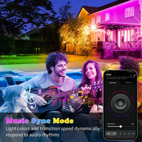 KSIPZE Music-sync outdoor strip lights dance to your favorite tunes.