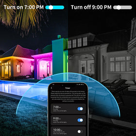 KSIPZE Auto timer keeps exterior lighting on a set schedule.