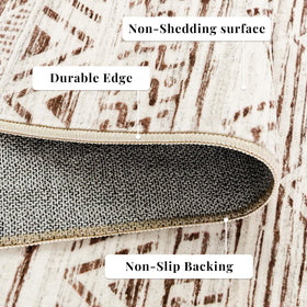 Ksrau entryway rug helps protect floors from wear while welcoming guests.