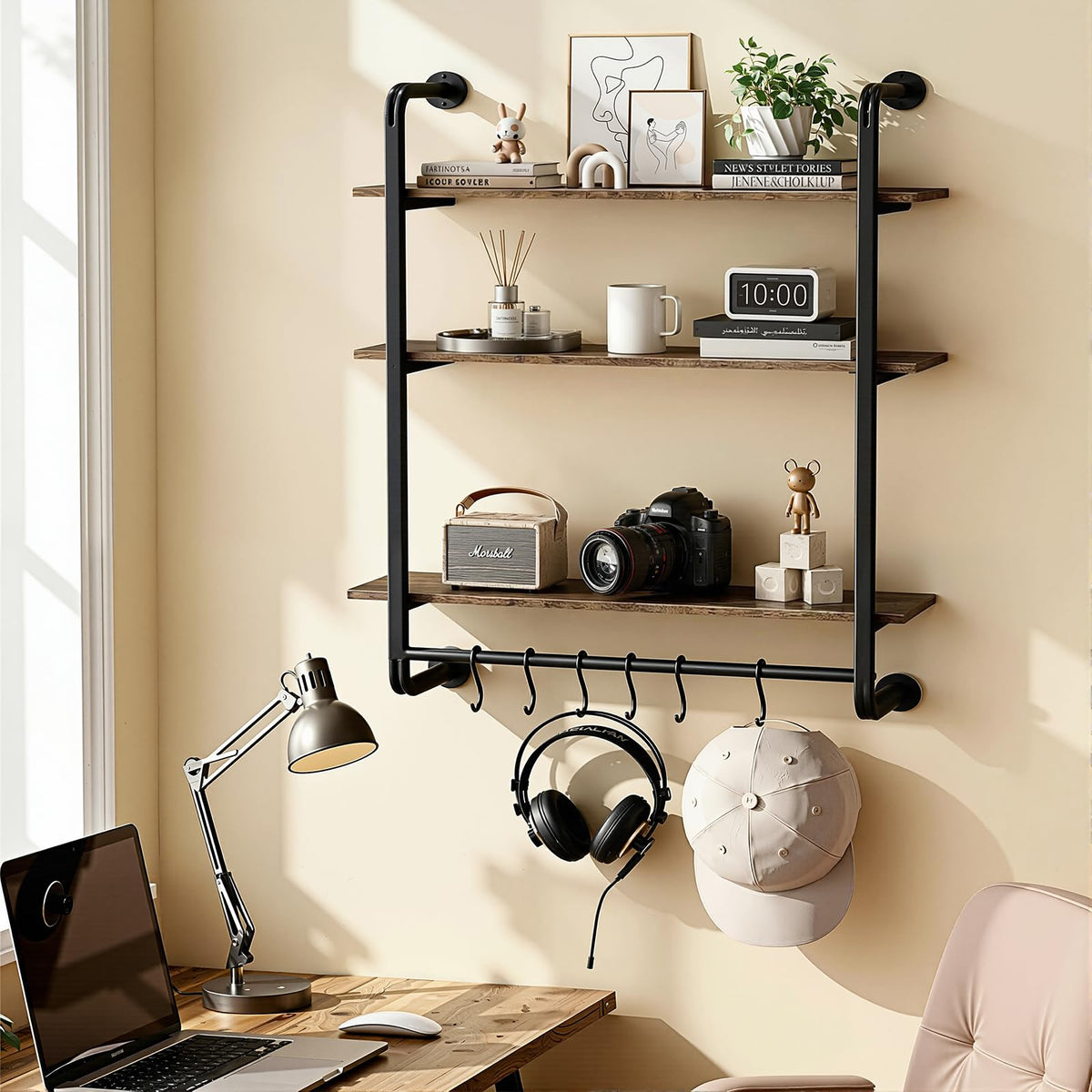 Kssiaz coffee-bar display shelf elevates kitchen counter decor