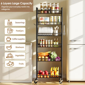Kssiaz narrow rolling cart with wheels ideal for laundry room