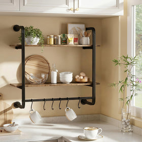 Kssiaz open storage design saves space while keeping items accessible.