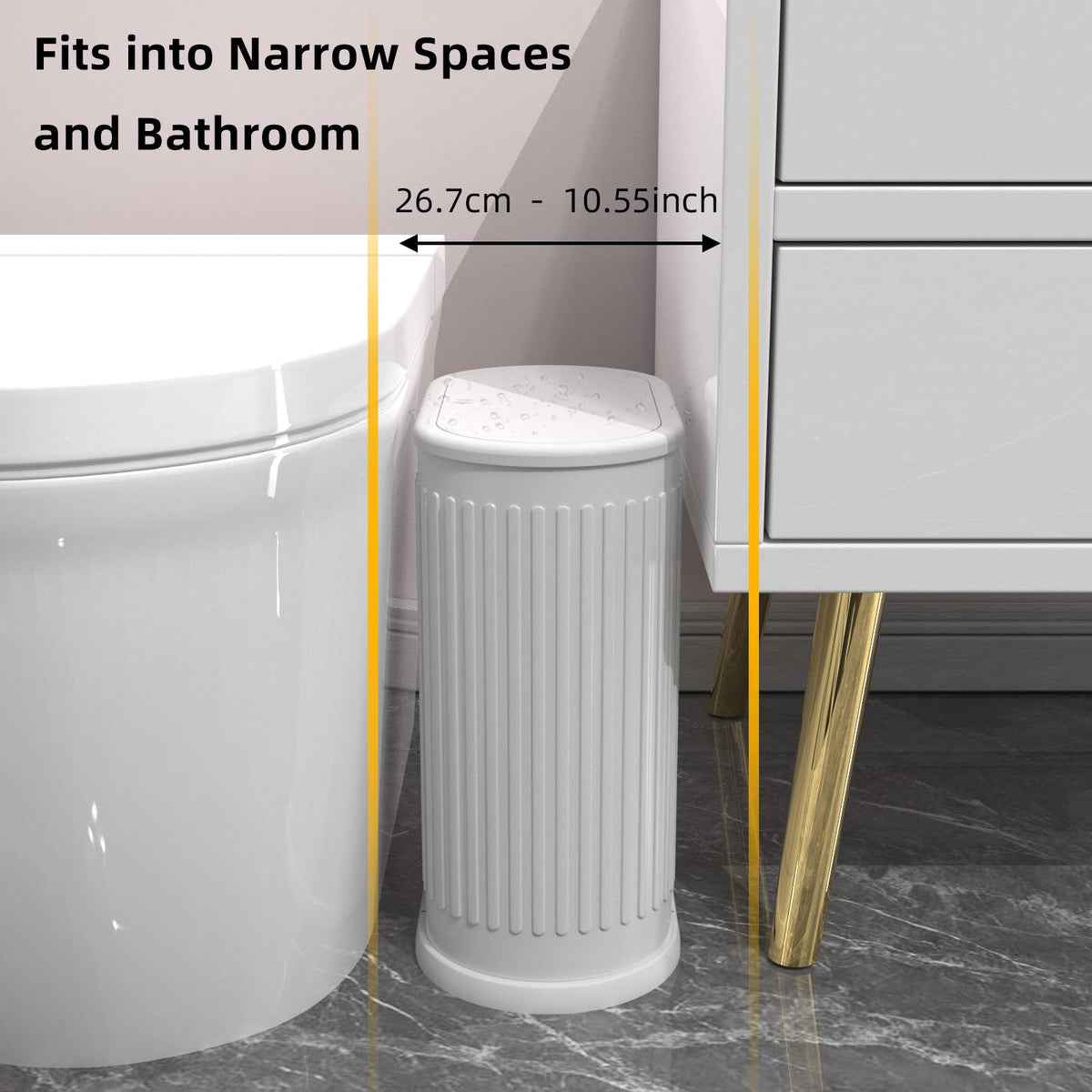 KSSKSS dog-proof trash can with pop-up lid for pet safety.