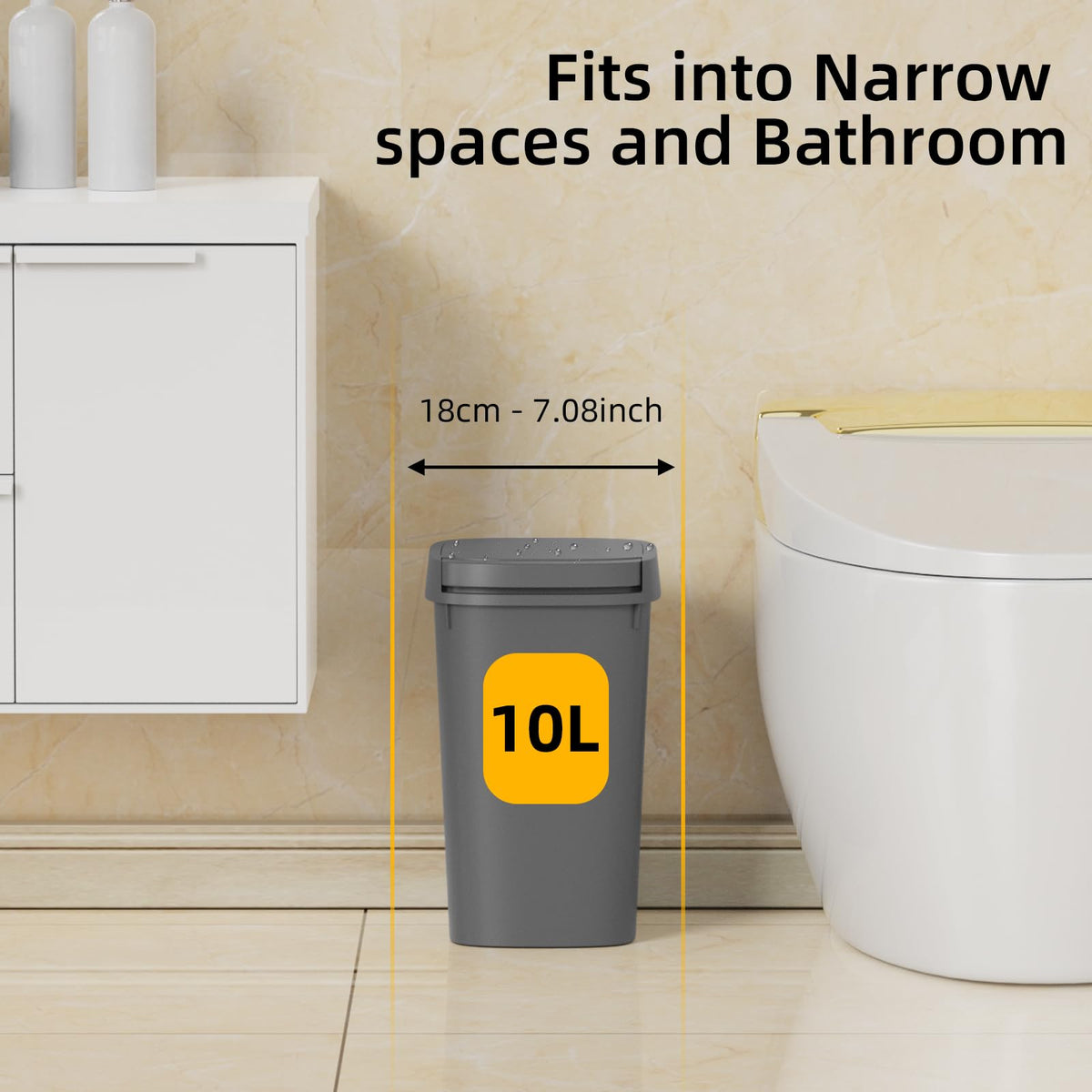 KSSKSS pop-up lid trash bin offers quick, hands-free disposal
