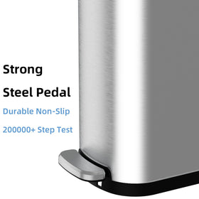 KSSKSS silver bathroom trash can with modern design and practicality