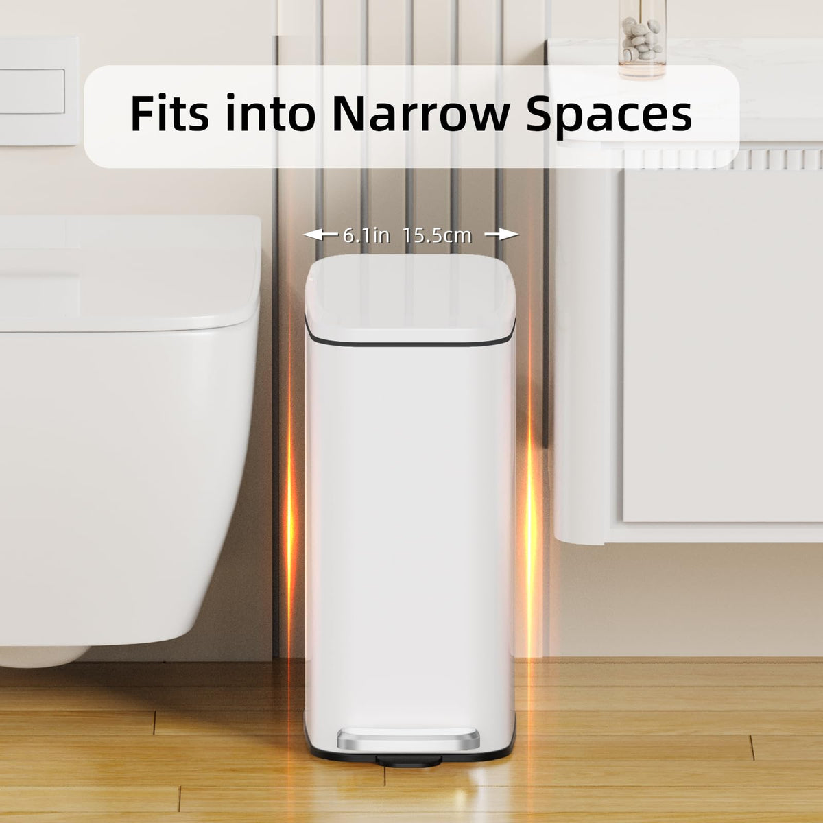 KSSKSS pedal-operated trash can enables hands-free waste disposal