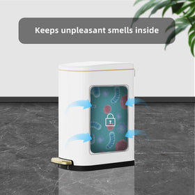 KSSKSS under-sink placement keeps waste out of sight and odors contained.