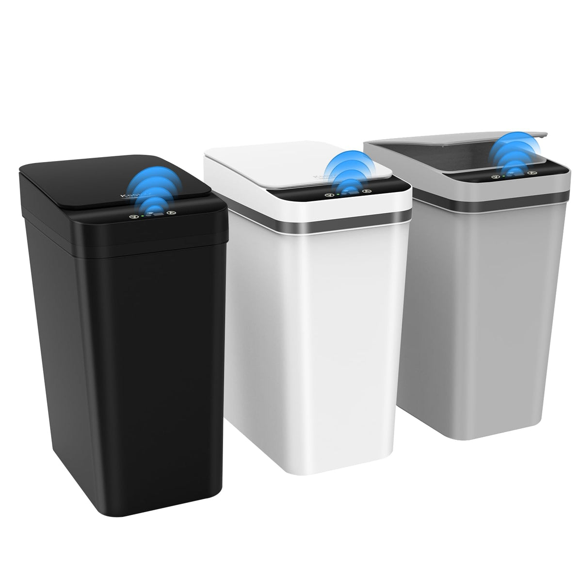 Kssvzz 3-pack automatic trash can lid keeps bathroom odors contained.