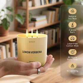 ktfkktf lemon verbena candle highlighting long lasting fragrance