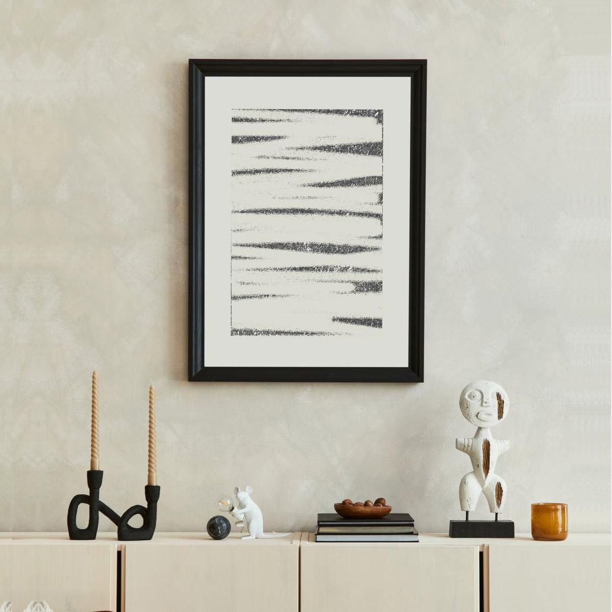 KTKDE 12x18 frame shown in vertical orientation for wall display
