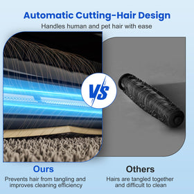KTNAid TriCut brush anti-tangle design prevents hair clogs.