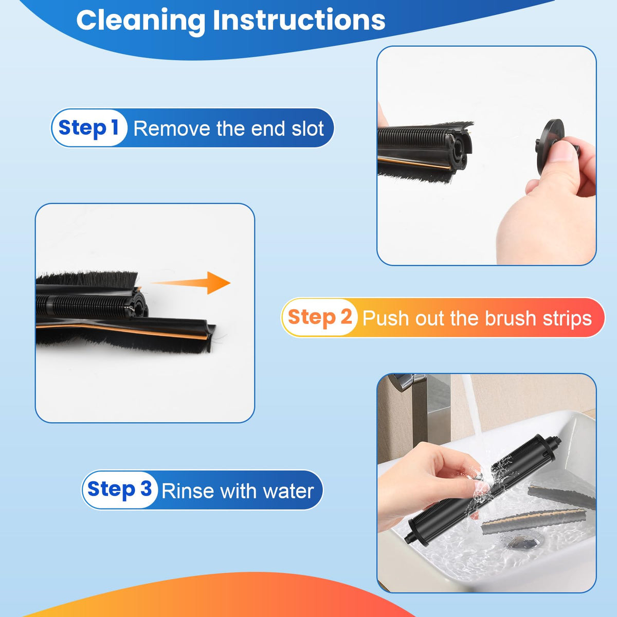KTNAid TriCut brush compatible with MOVA S10 and S10 Plus models.