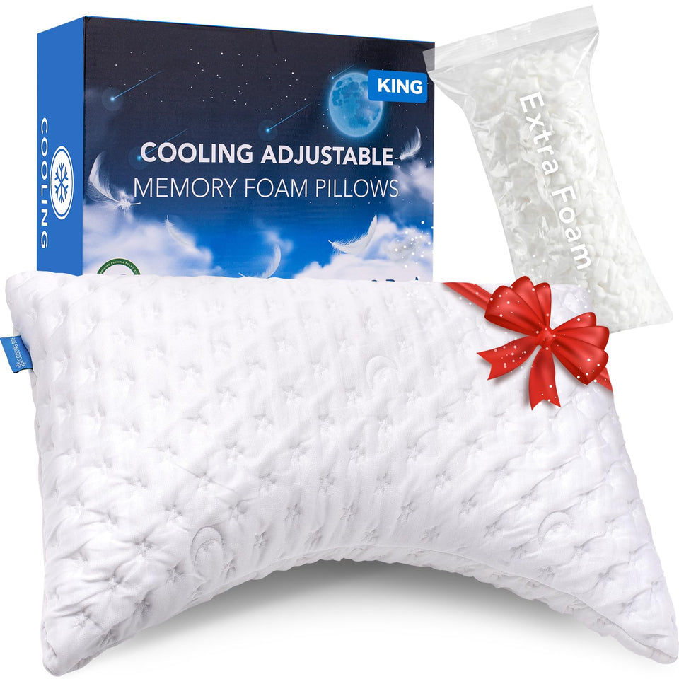 KUCEY cooling side sleeper pillow angled curve supports neck alignment