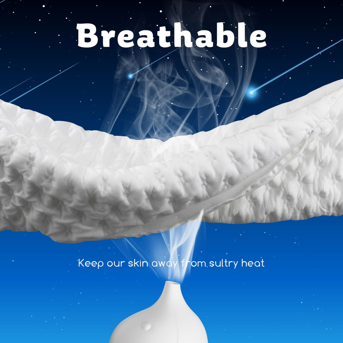 KUCEY double-sided cloud-soft cover delivers ultra-soft comfort at contact.