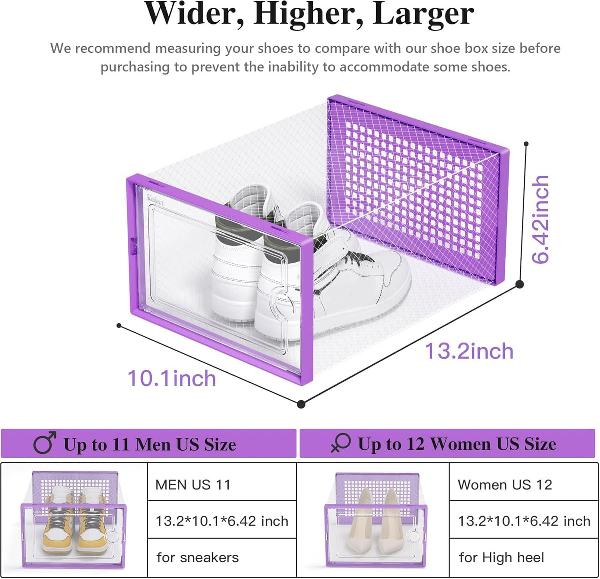 Kuject ABS material shoe storage strong load-bearing over 10 kg keeps items secure.