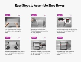 Kuject purple shoe storage boxes suitable for any room organization.