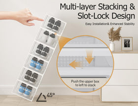Kuject transparent shoe storage container allows quick identification