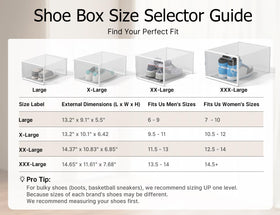 Kuject wide XX-Large box accommodates large sneakers comfortably