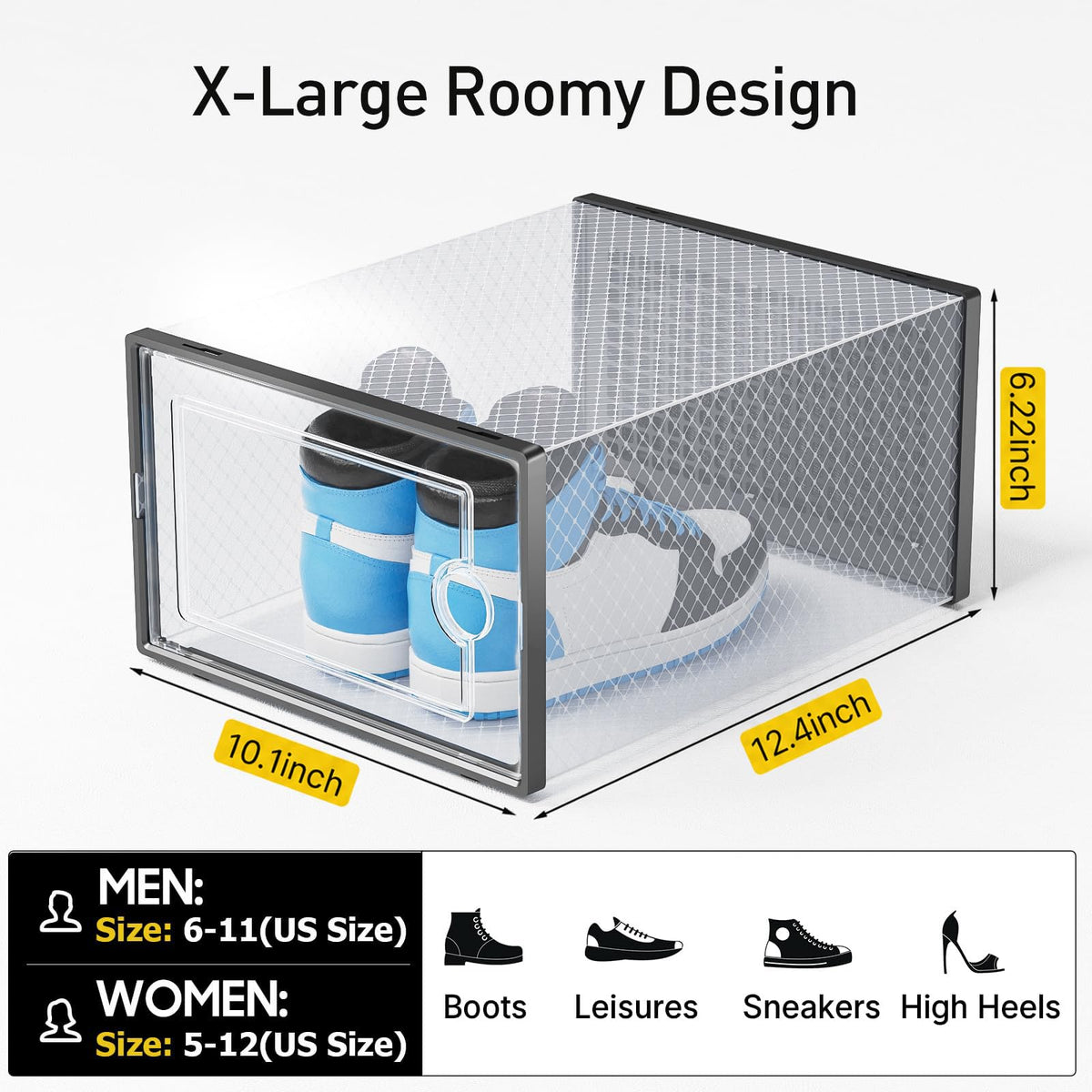 Kuject XL ABS frame provides sturdy support for stacking and long use