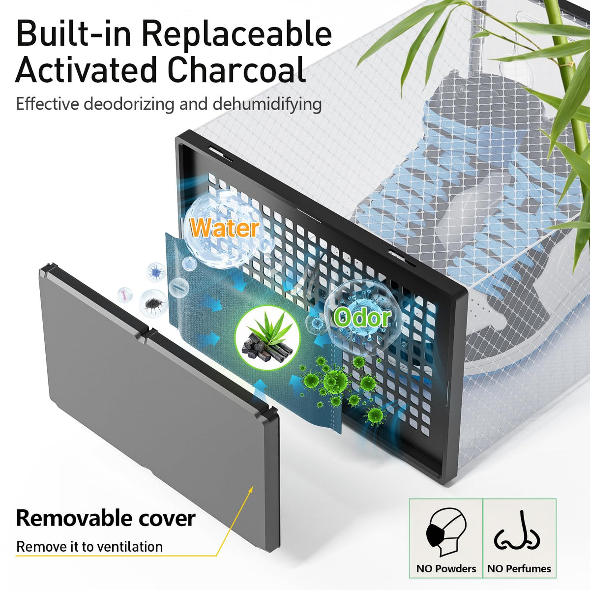 Kuject XL back cover vent-open option improves airflow within the shoe box