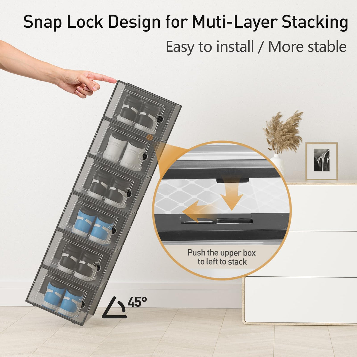 Kuject XL modular plastic boxes adapt to apartments and moves