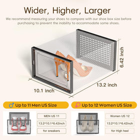 Kuject X-Large box with dust protection lid guarding shoes from dust and pet hair