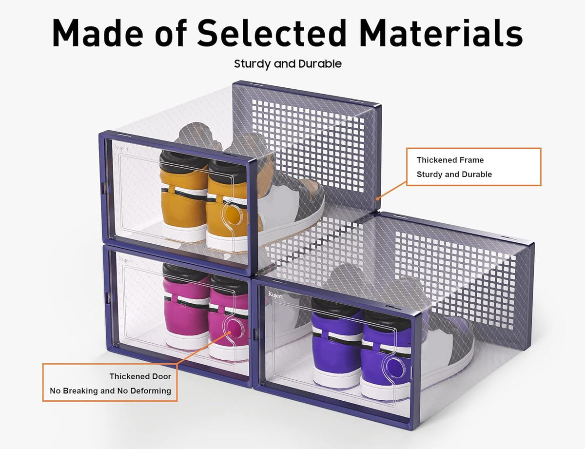 Kuject X-Large blue inside sneakers shows breathable storage.