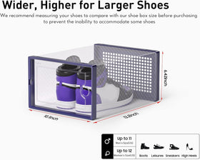 Kuject X-Large blue side view showing space-saving stackable design.