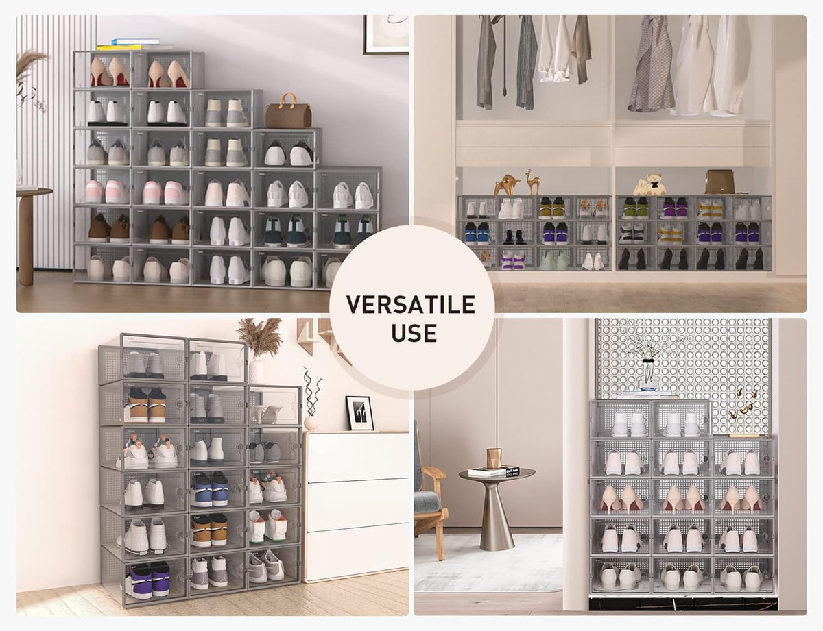 Grey colorway Kuject box for neutral entryway closet organization