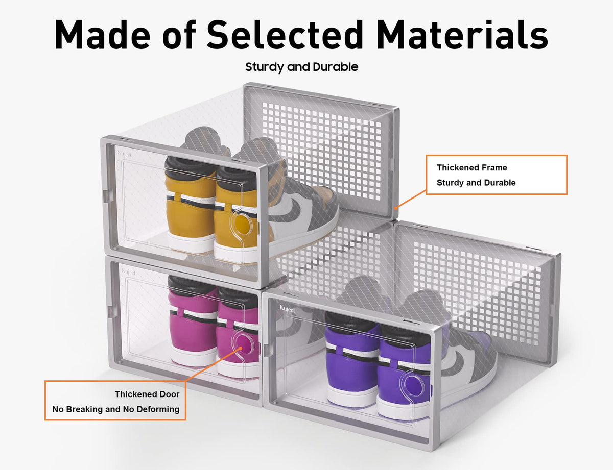 Versatile storage for shoes, clothes, toys, and more with Kuject boxes