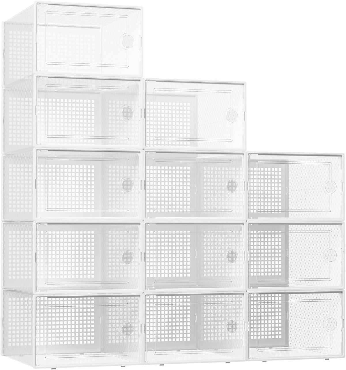 Kuject XX-Large clear shoe storage box for easy closet visibility