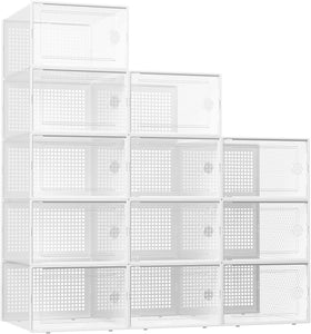 Kuject XX-Large clear shoe storage box for easy closet visibility
