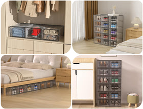 Kuject XXX-Large shoe storage box modern black design for closets