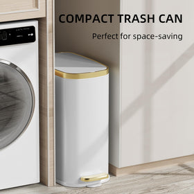 KUK under-sink friendly small trash can with slim footprint.