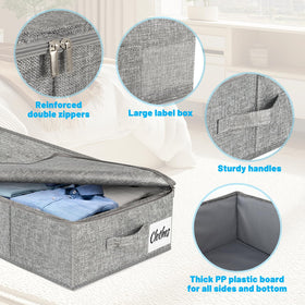 Kukikan low-profile under-bed container fits under beds and sofas