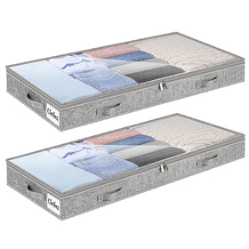 Kukikan under-bed storage 2-pack fits under beds for organized clothing