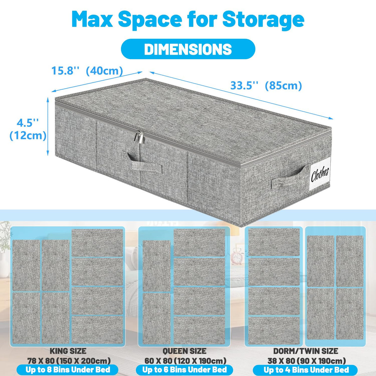 Kukikan under-bed storage open-top shows accessible organization
