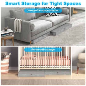 Kukikan under-bed storage sturdy-bottom detail emphasizes durable support