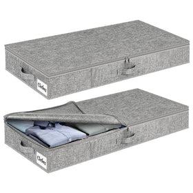 Kukikan under-bed storage bin two-pack under bed storage for clothes