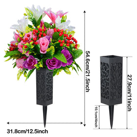 Kukooka artificial cemetery flowers fern leaves bouquet adds natural grave greenery